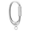 Sterling Silver Key Ring Screw Oval