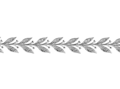 Sterling Silver Leaf And Berry Gallery Strip 6.7mm