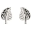Sterling Silver Leaf Stud Earrings