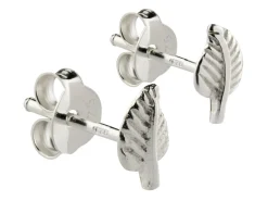 Sterling Silver Leaf Stud Earrings