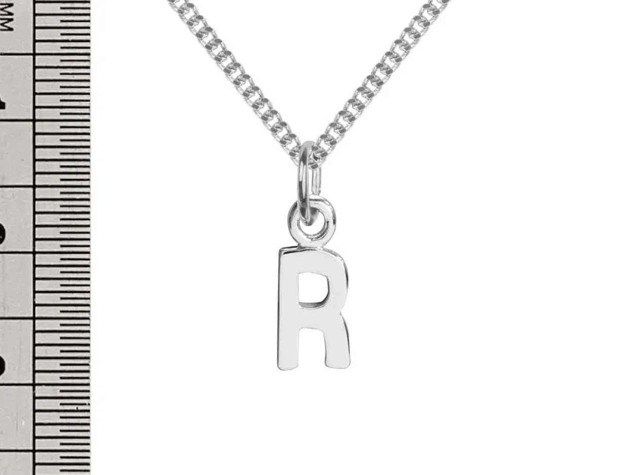 Sterling Silver Letter R Initial Charm