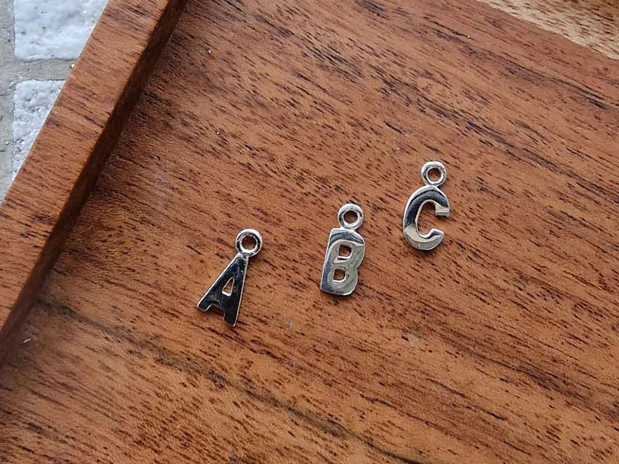 Sterling Silver Letter R Initial Charm