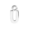 Sterling Silver Letter U Initial Charm