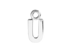 Sterling Silver Letter U Initial Charm