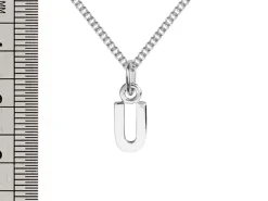 Sterling Silver Letter U Initial Charm