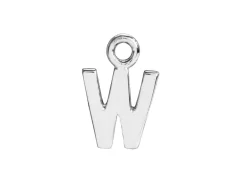 Sterling Silver Letter W Initial Charm