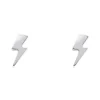 Sterling Silver Lightning Bolt Stud Earrings