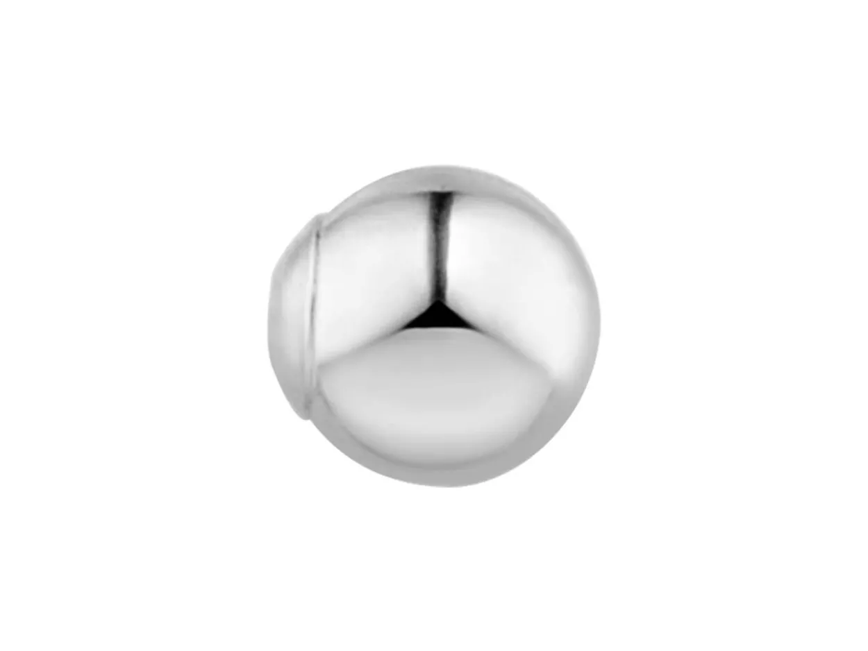 Sterling Silver Lightweight 1 Hole Bead With Cup 3mm Pack of 5