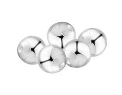 Sterling Silver Lightweight 1 Hole Bead With Cup 6mm Pack of 5