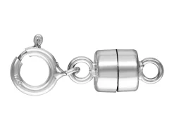 Sterling Silver Magnetic Clasp Converter With Bolt Ring