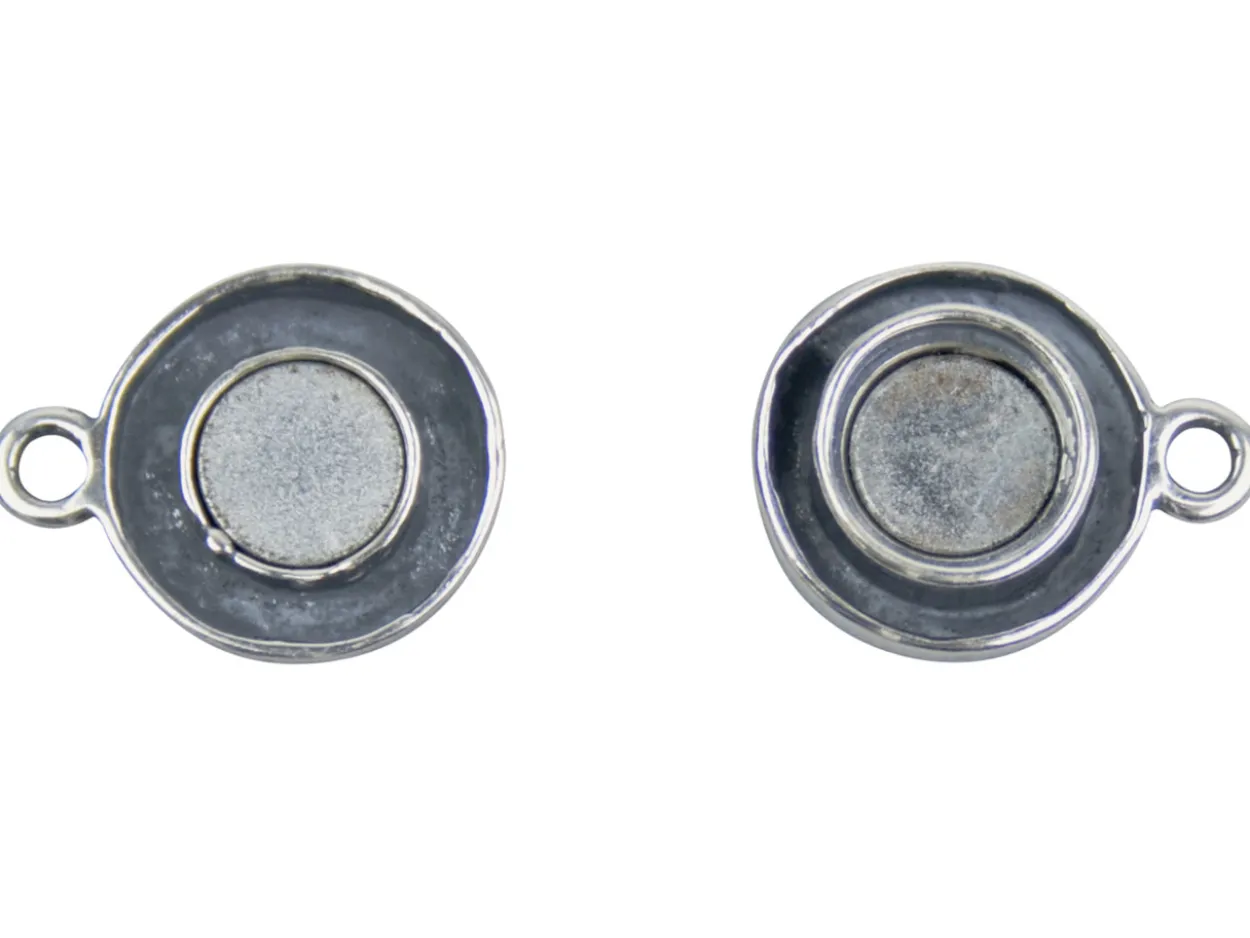 Sterling Silver Magnetic Clasp 11mm Round