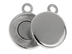 Sterling Silver Magnetic Clasp 11mm Round