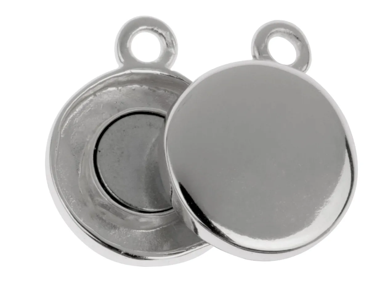 Sterling Silver Magnetic Clasp 11mm Round