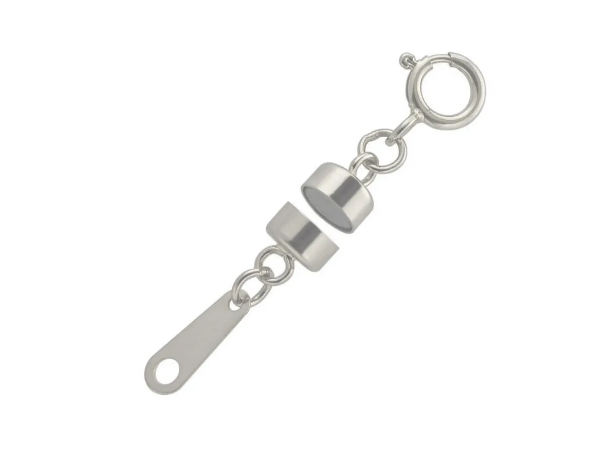 Sterling Silver Magnetic Clasp Small With Bolt Ring 4mm