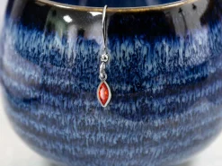 Sterling Silver Marquise Birthstonecz Bezel Drop Connectors Set