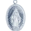 Sterling Silver Miraculous Medal Pendant, 16.2mm X 0.9mm Double Sided, Miraculous Medal Madonna, 100% Recycled Silver