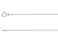 Sterling Silver 1.2mm Ball Chain 18"/45cm Unhallmarked 100% Recycled Silver