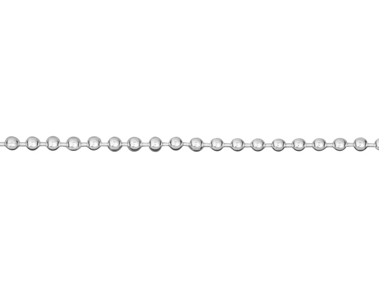 Sterling Silver 1.0mm Ball Chain 20"/50cm Unhallmarked 100% Recycled Silver