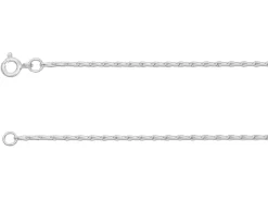 Sterling Silver 1.5mm Barleycorn Chain 18"/45cm Unhallmarked