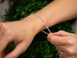 Sterling Silver 2.0mm Beaded Stretch Bracelet 16.5cm/6.5