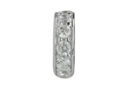 Sterling Silver 6mm Bead Spacer With Cubic Zirconia