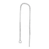 Sterling Silver 63mm Box Chain Ear Thread With Jump Ring