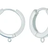 Sterling Silver 18mm Chandelier Hoop Earrings With 1 Drop Pack of 2