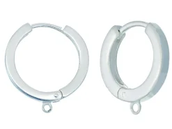 Sterling Silver 18mm Chandelier Hoop Earrings With 1 Drop Pack of 2