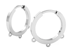 Sterling Silver 14mm Chandelier Hoop Earrings With 3 Drops Pack of 2