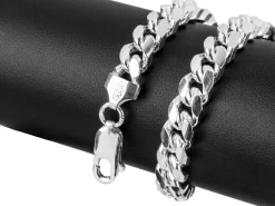 Sterling Silver 8.3mm Classic Curb Bracelet 8.5