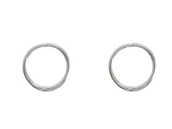 Sterling Silver 12mm Click Lock Hoops, Pack Of 2
