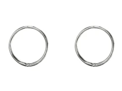 Sterling Silver 14mm Click Lock Hoops, Pack Of 2
