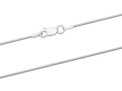 Sterling Silver 1.0mm Compact Snake Chain 18"/45cm Unhallmarked 100% Recycled Silver