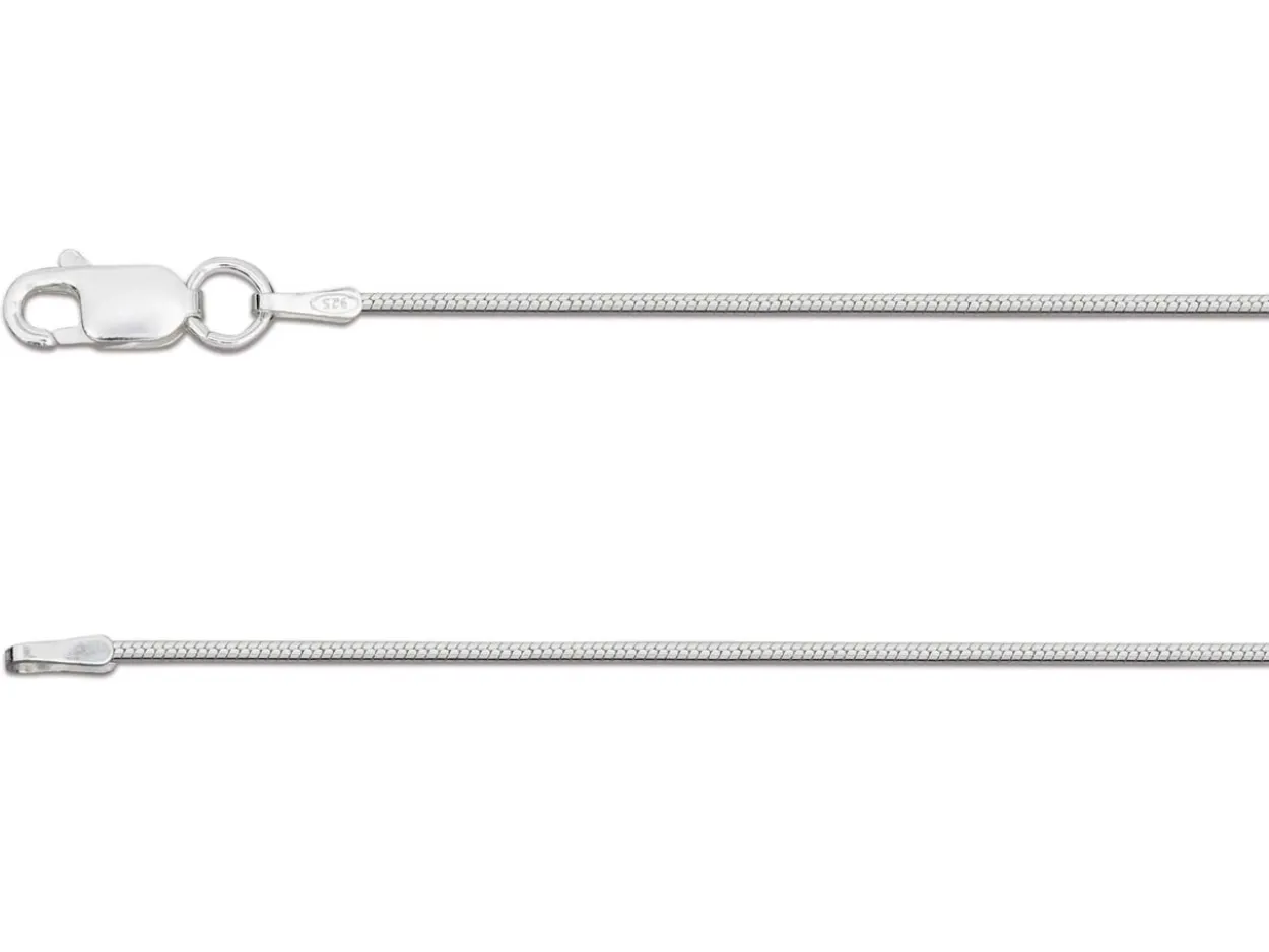 Sterling Silver 1.0mm Compact Snake Chain 24"/60cm Unhallmarked 100% Recycled Silver