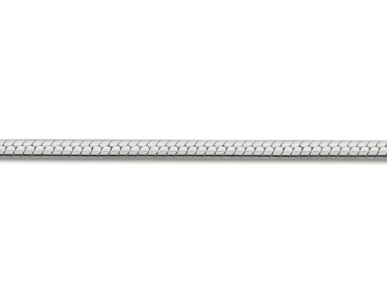 Sterling Silver 1.0mm Compact Snake Chain 24"/60cm Unhallmarked 100% Recycled Silver