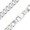 Sterling Silver 9.2mm Diamond Cut Metric Curb Chain 18"/45cm Hallmarked