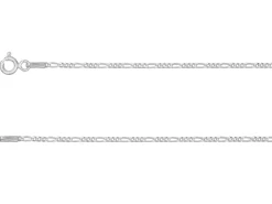 Sterling Silver 1.3mm Diamond Cut Figaro Chain 18"/45cm Unhallmarked 100% Recycled Silver