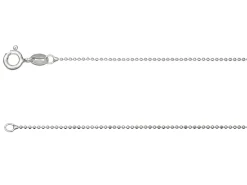 Sterling Silver 1.0mm Diamond Cut Ball Chain 18"/45cm Unhallmarked 100% Recycled Silver