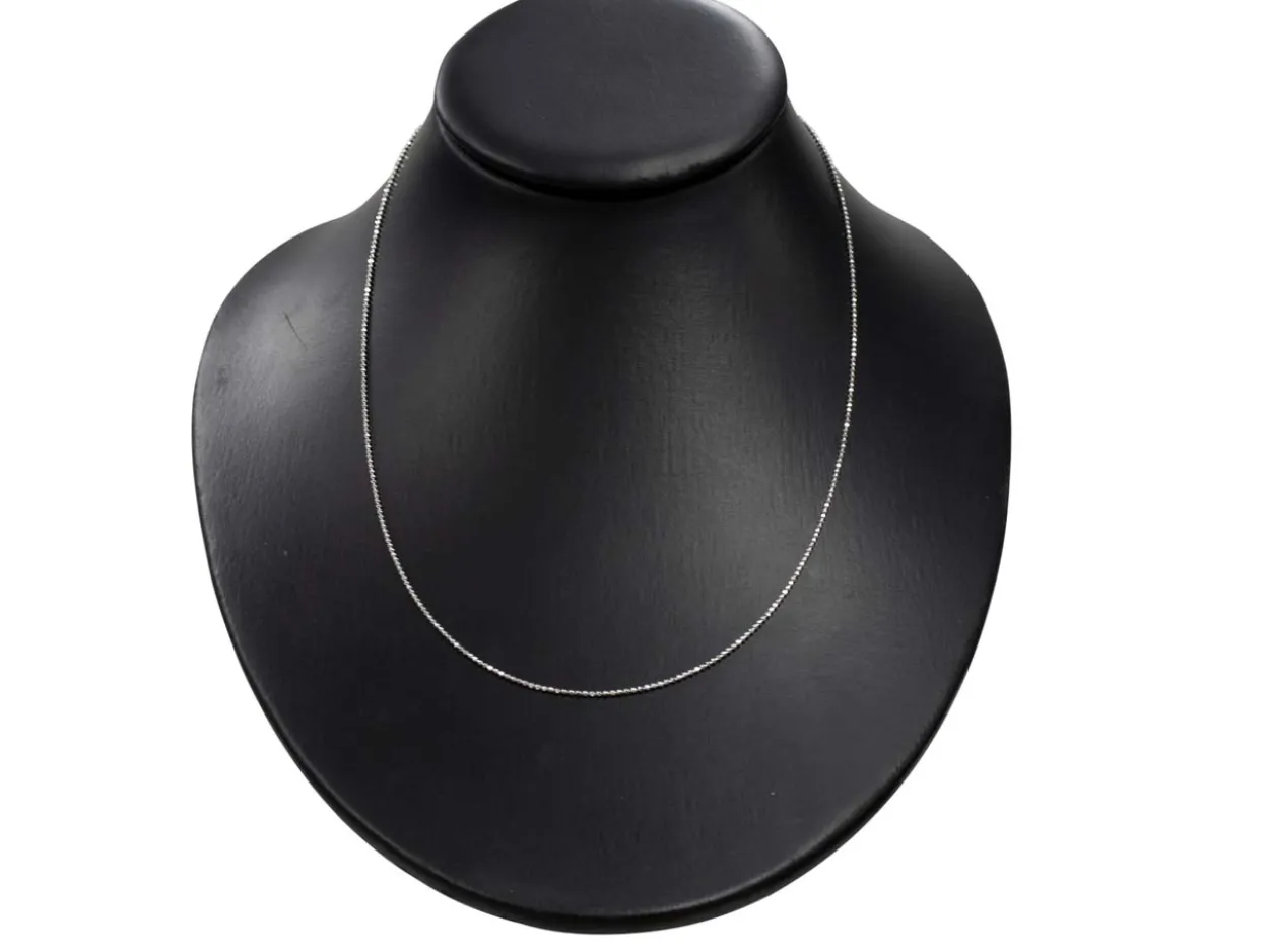 Sterling Silver 1.2mm Diamond Cut Ball Chain 20"/50cm Unhallmarked 100% Recycled Silver