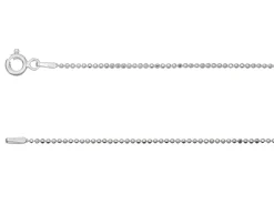 Sterling Silver 1.2mm Diamond Cut Ball Chain 16"/40cm Unhallmarked 100% Recycled Silver