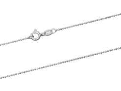 Sterling Silver 1.0mm Diamond Cut Ball Chain 20"/50cm Unhallmarked 100% Recycled Silver