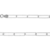 Sterling Silver 3.5mm Diamond Cut Paperclip Trace Chain 18"/45cm Unhallmarked 100% Recycled Silver