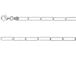 Sterling Silver 3.5mm Diamond Cut Paperclip Trace Chain 18"/45cm Unhallmarked 100% Recycled Silver