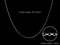 Sterling Silver 1.4mm Diamond Cut Round Belcher Chain 18