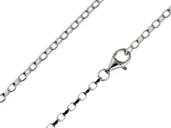 Sterling Silver 2.2mm Diamond Cut Oval Belcher Chain 20"/50cm Unhallmarked 100% Recycled Silver