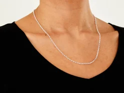 Sterling Silver 2.2mm Diamond Cut Oval Belcher Chain 20