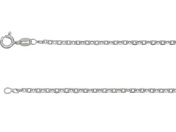 Sterling Silver 1.9mm Diamond Cut Oval Belcher Chain 18"/45cm Unhallmarked 100% Recycled Silver