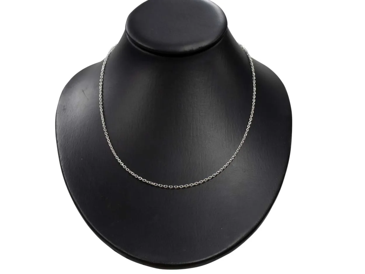 Sterling Silver 1.9mm Diamond Cut Oval Belcher Chain 20"/50cm Unhallmarked 100% Recycled Silver