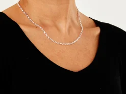 Sterling Silver 3.1mm Diamond Cut Oval Belcher Chain 18