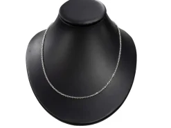 Sterling Silver 2.3mm Diamond Cut Oval Belcher Chain 22